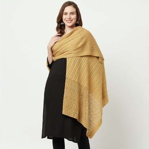 Beige Knit Stole